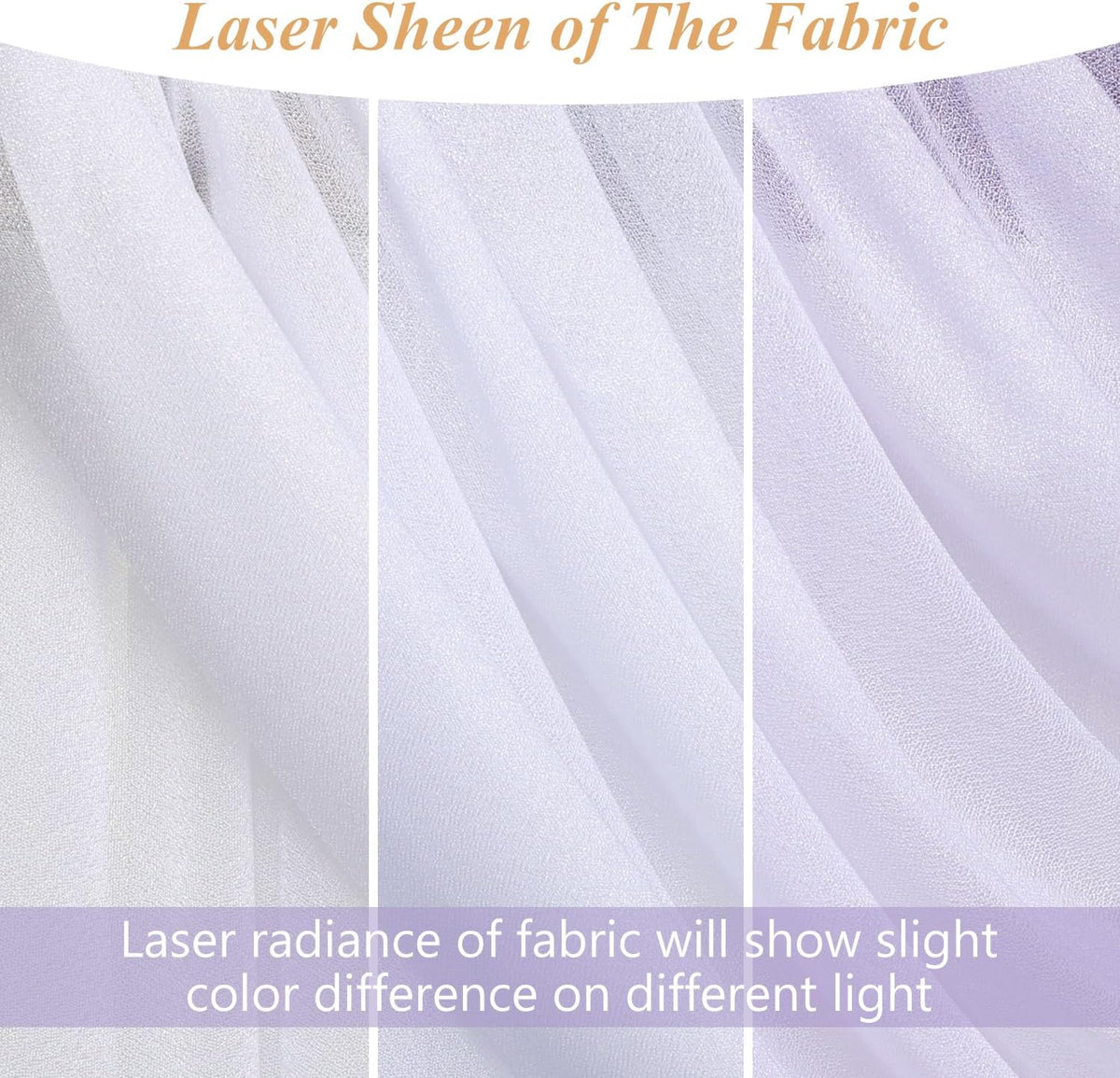 Wokceer Wedding Arch Draping Fabric 2 Panels 28.7" x 20FT White Sheer Fabric Backdrop Arch Draping