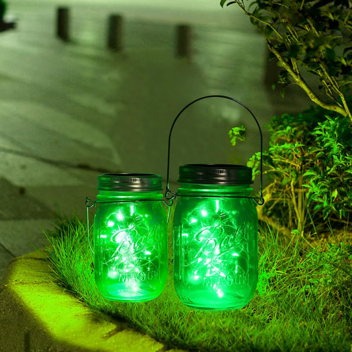 ZNYCYE Solar Mason Jar Lights, 12 Pack 30 LED Fairy Firefly Mason Jar Lids Outdoor Waterproof