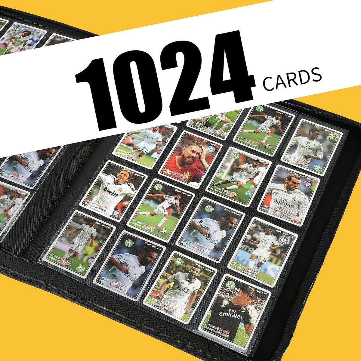 Premium Ringless Trading Card Binder - 1024 Capacity, 16 Side-Loading Pockets per Page, Archival