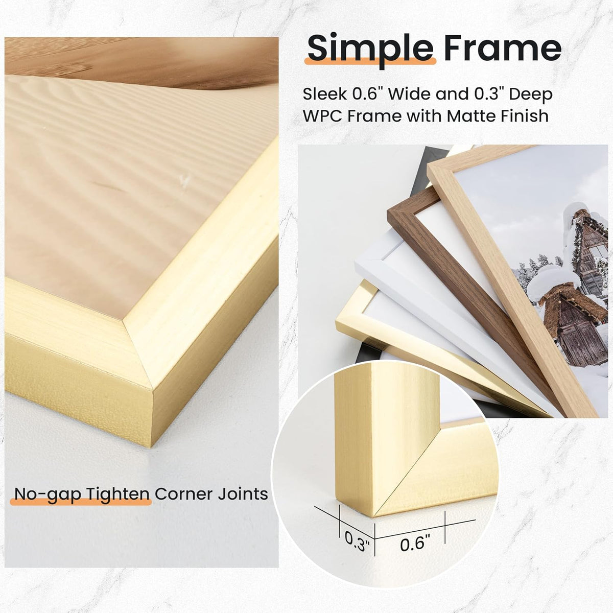 8x10 Picture Frame, Display 8x10 Photo Frames - High Definition Plexiglass - Vertical and