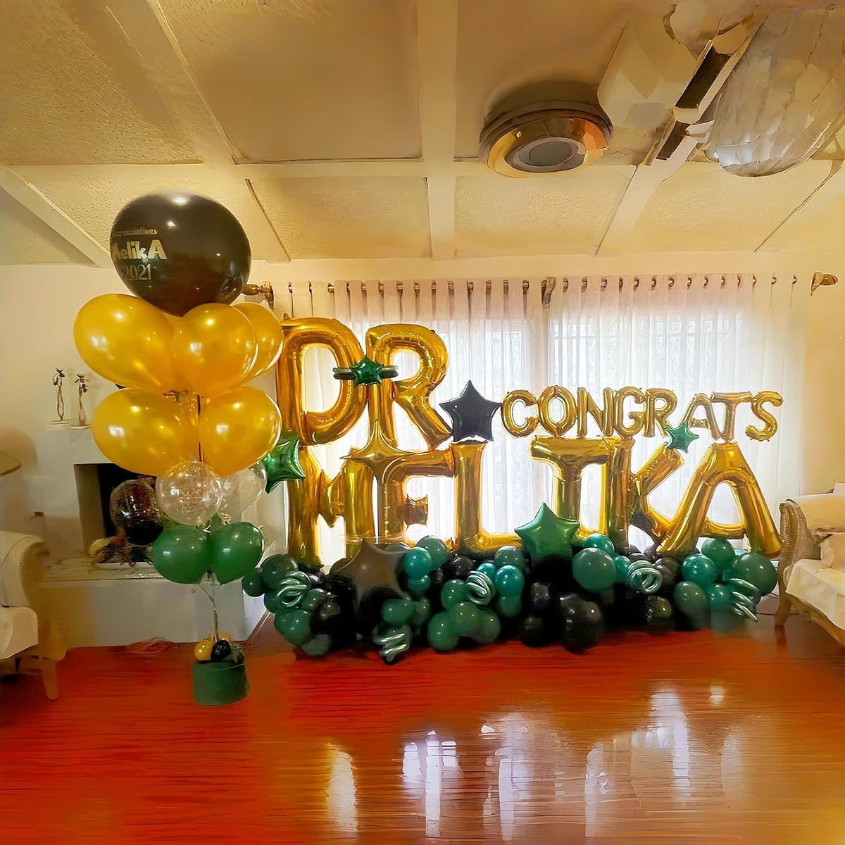 Custom Letters Balloon Gold, Large Helium Alphabet Name Balloon D Decor, 40 Inch Self Inflating