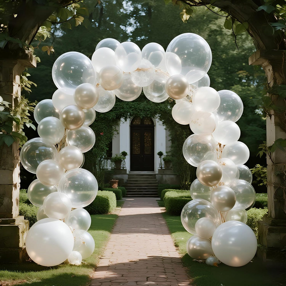 KAWKALSH Clear Balloon 12 Inch, 110pcs Latex Party Balloons Helium Bright Color for Birthday Baby
