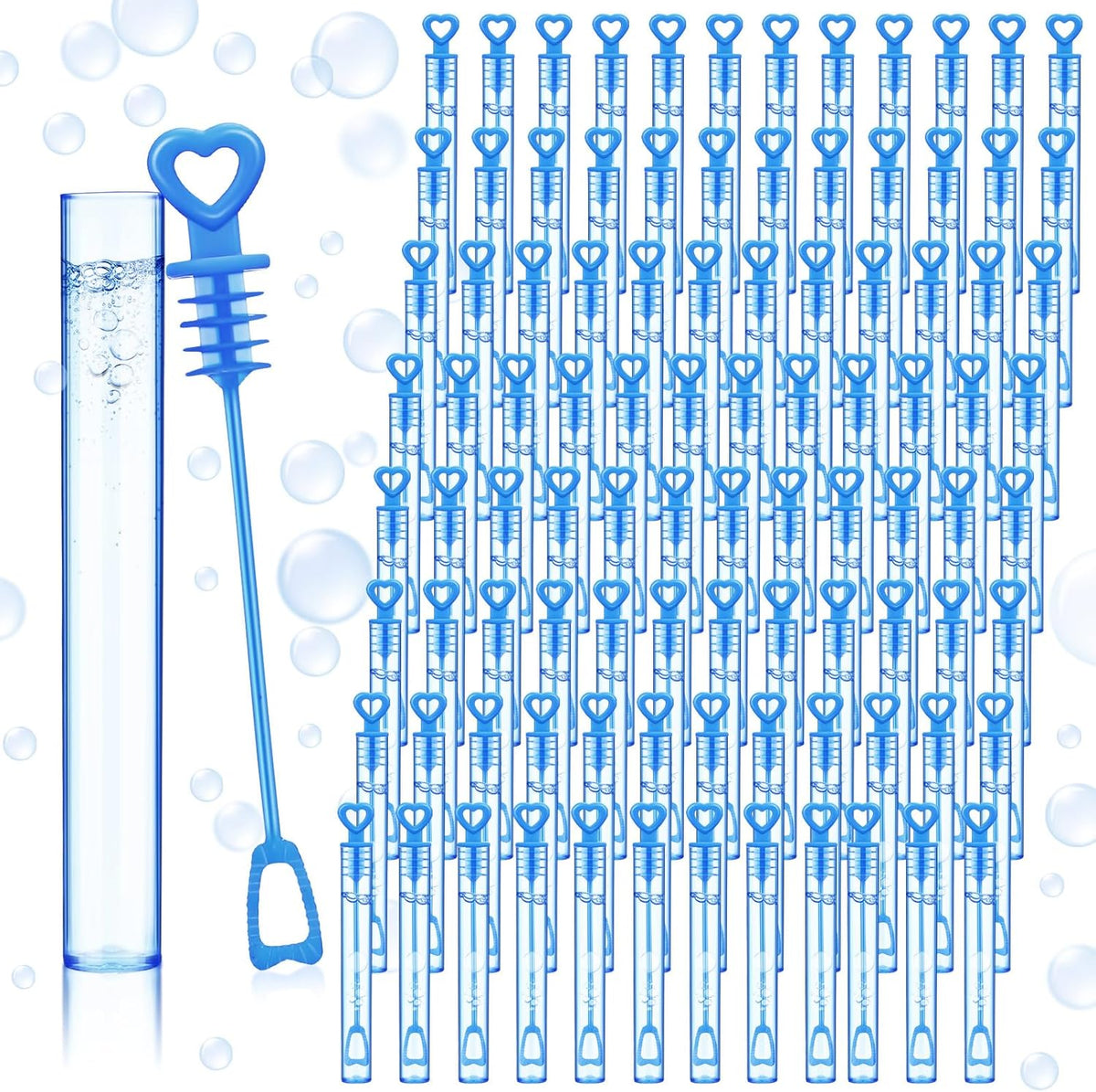 150 Pcs Bubble Wands Bulk for Wedding Party Mini Heart Wand with Bubble Solution for Wedding Bridal
