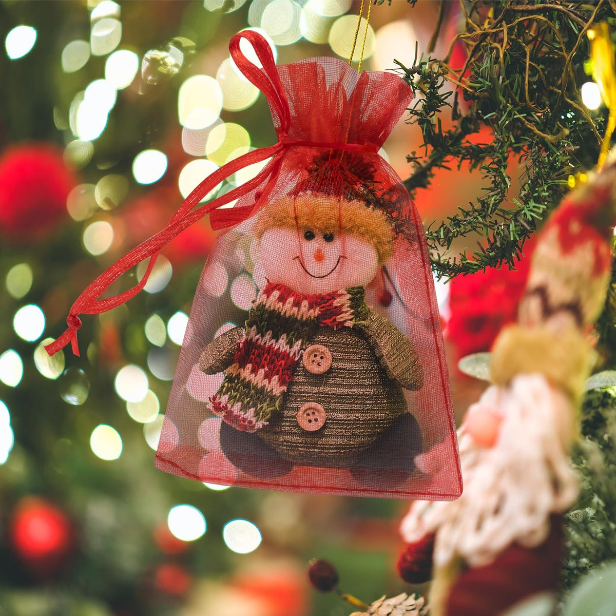 50 Pcs 4x6 Inch Organza Bags, Mesh Bags Drawstring Sachet Bag Small Pouch Bag for Christmas Gift