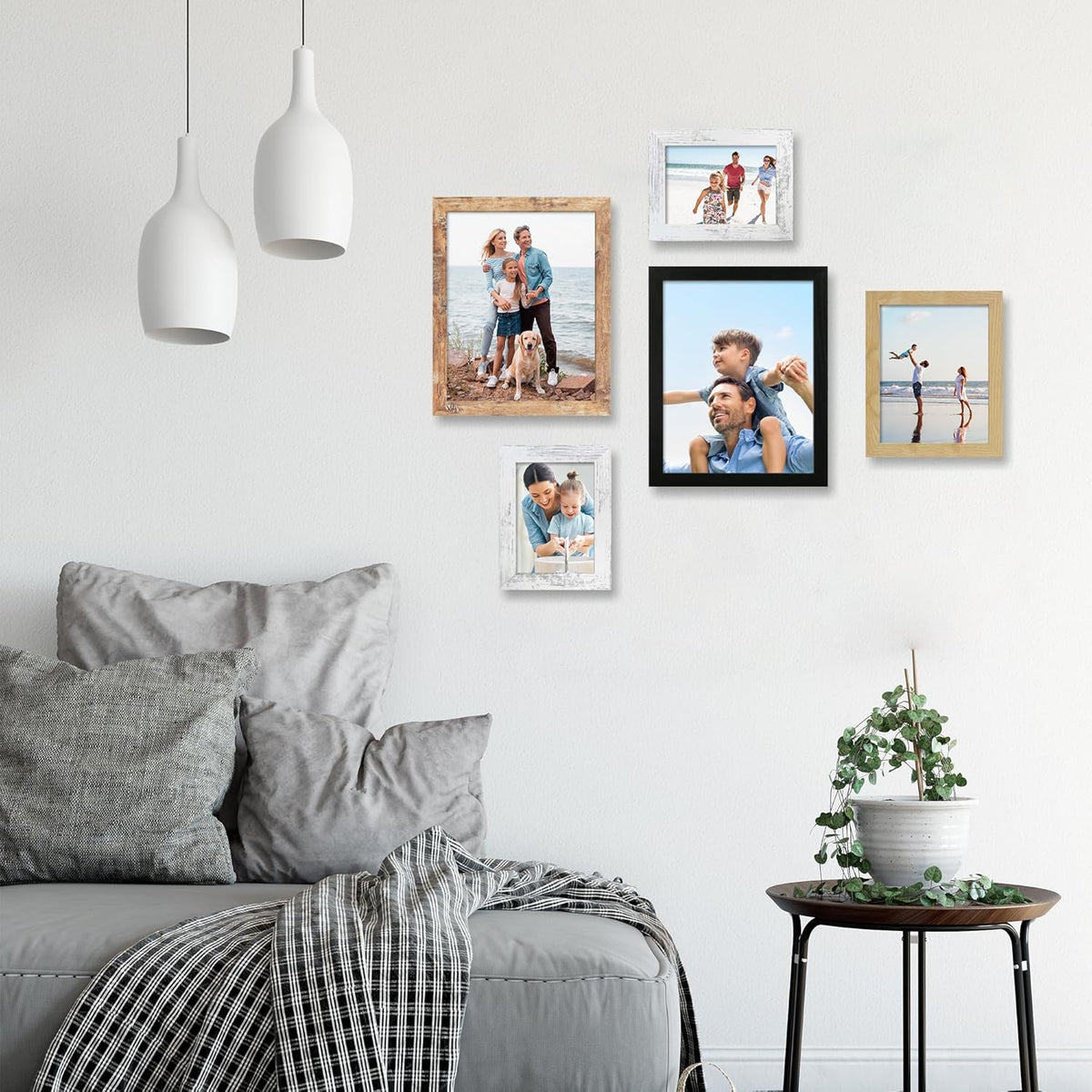 4x6 Picture Frame Set of 4, High Definition Real Glass 4 x 6 Photo Frames for Tabletop Display and