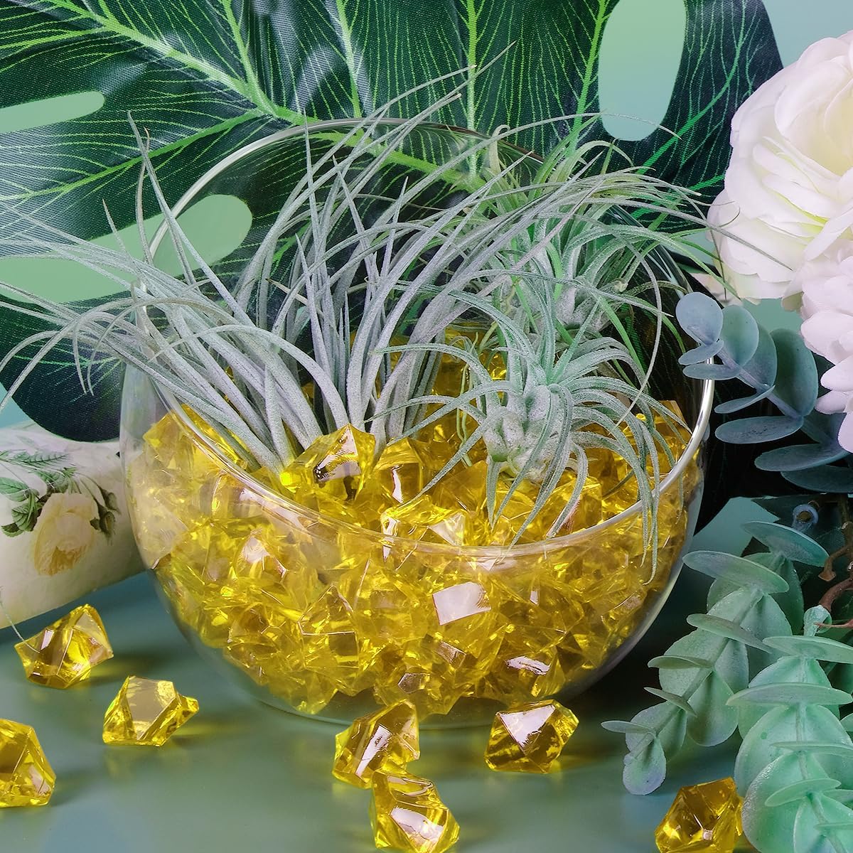Babenest Acrylic Crushed Ice Rocks, 150 PCS Fake Crystals Plastic Ice Cubes Diamonds Gems for Vase