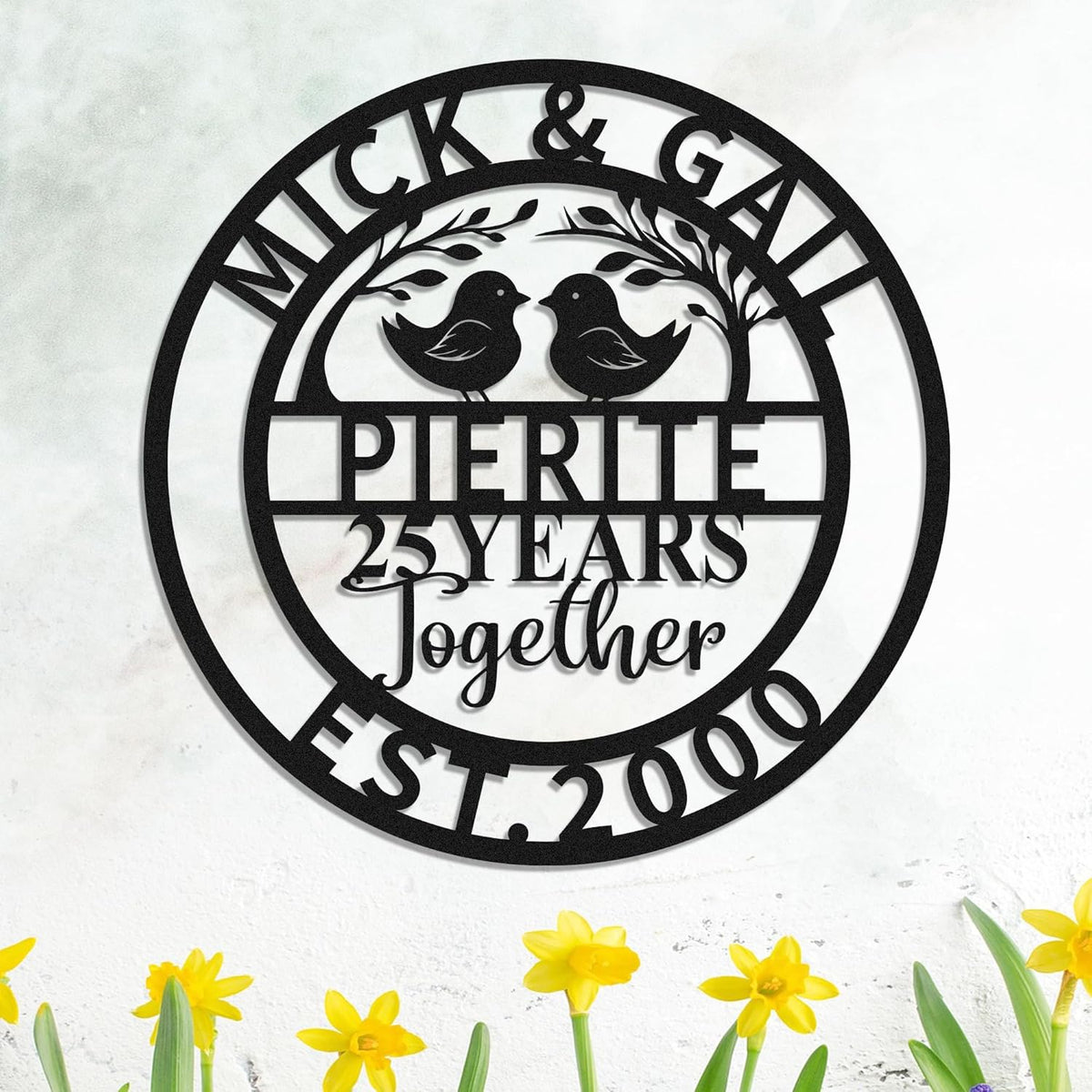 Personalized 40th Wedding Anniversary Sign Gifts for Parents Custom Metal Anniversary Sign