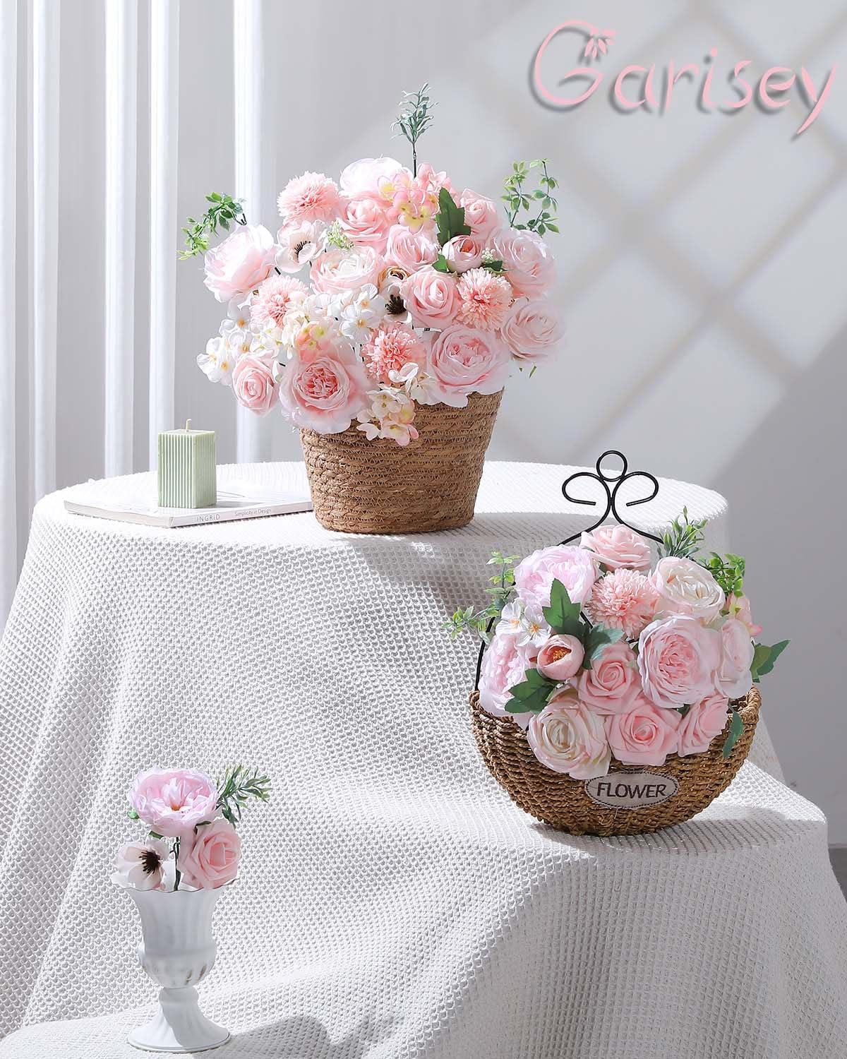 Artificial Flowers Combo for DIY Wedding Bouquets Combo Centerpieces Arrangements Party Bridal Baby