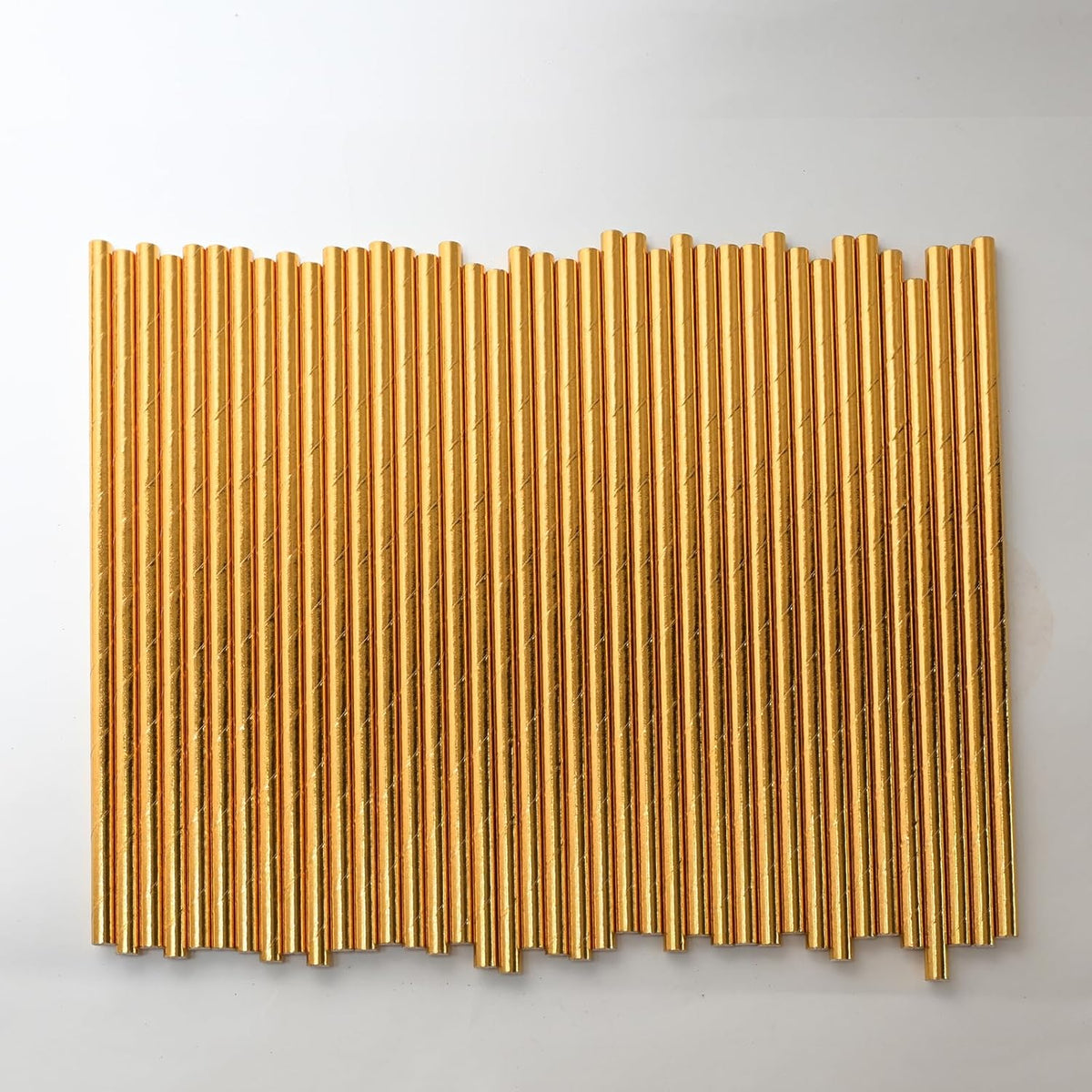 Gold Paper Straws, Disposable Drinking Straws for Graduation, Birthday, Wedding,Cocktail Party