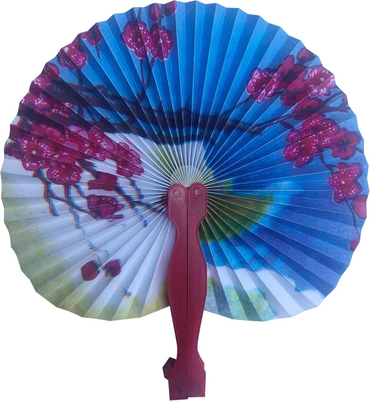 30 Pcs 3.5" Mini Chinese Oriental Handheld Floral Folding Paper Fans Bulk Assortment for Wedding