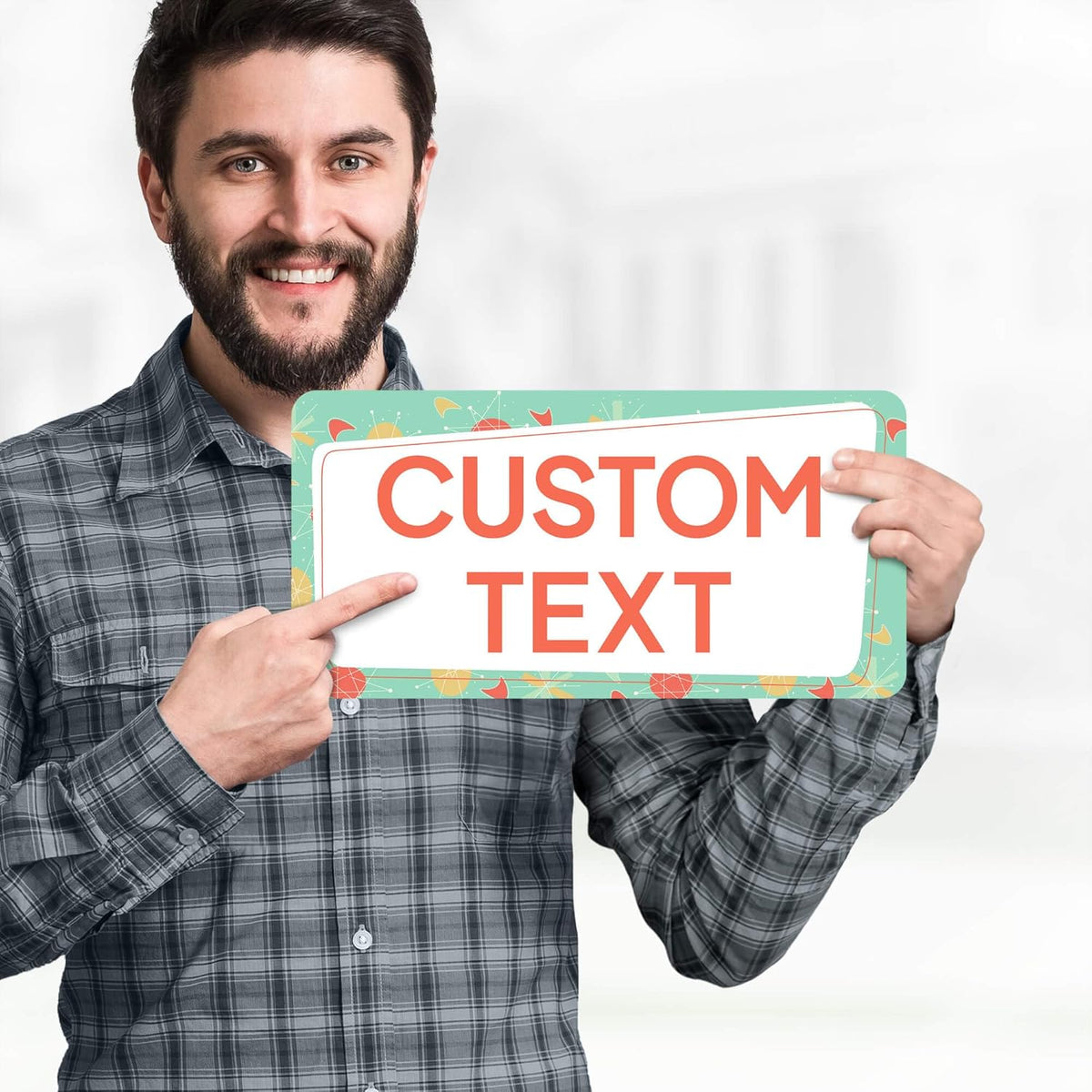 Custom Sign, Custom Street Sign, 11 Font Colors, 13 Font Styles, 4 Hole Options, 22 Sizes, 6x12