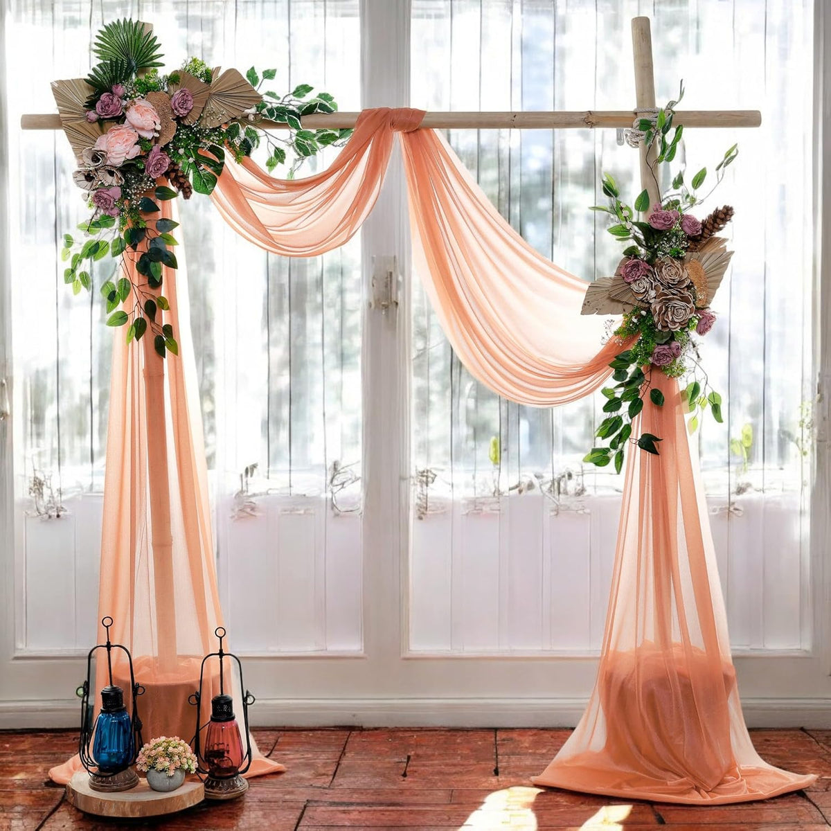 MDS Halloween Chiffon Draping Fabric - 1 Panel, 30" Wide x 100ft Long - Sheer Spooky Arbor & Canopy