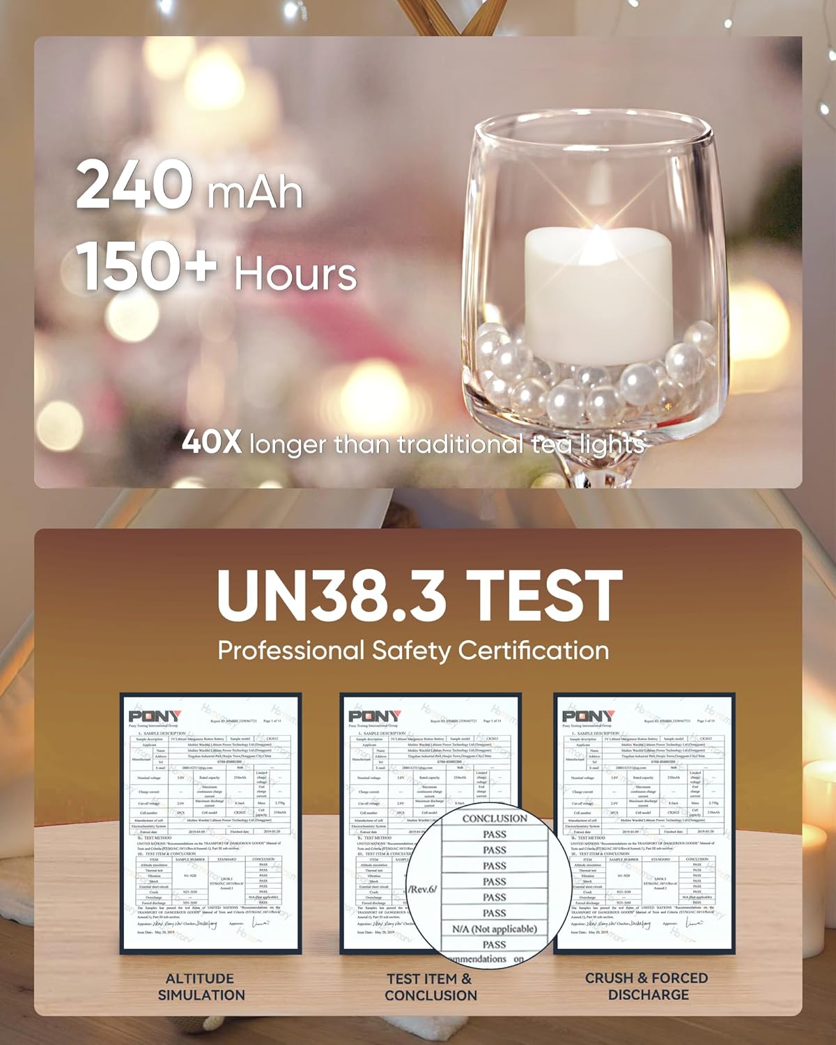 Homemory Timer Tea Lights Candles Battery Operated, 6H Timer Built-in, Auto On Daily, Flameless LED