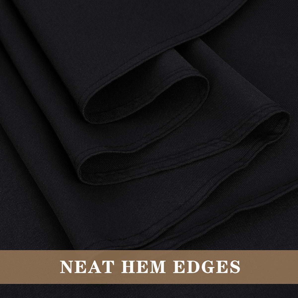 Fitable Black Tableclothes for Rectangle Tables, 6 Pack - 90 x 156 Inch - Reusable and Elegant