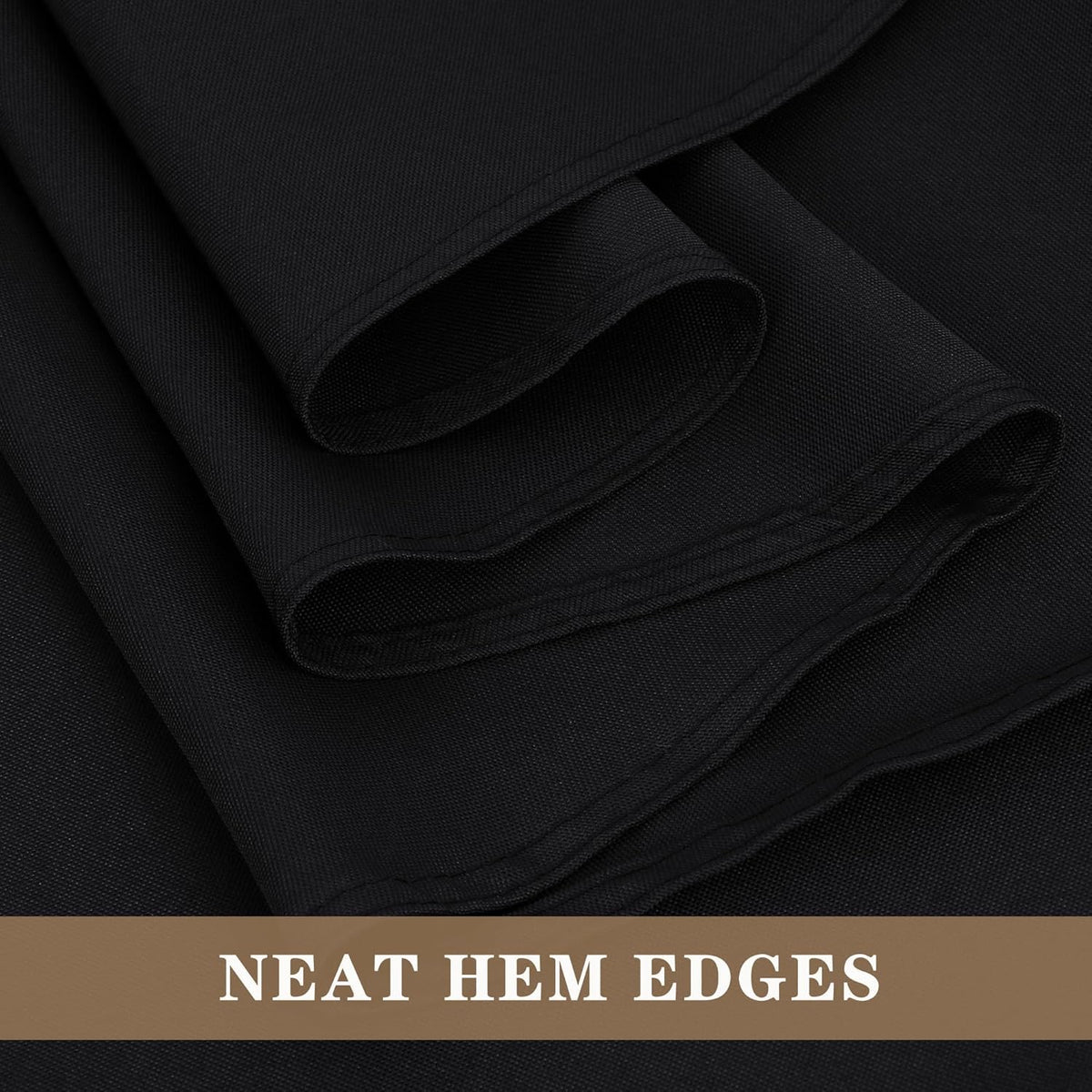 Fitable Black Tablecloths for Rectangle Tables, 6 Pack - 70 x 120 Inches - Reusable and Washable