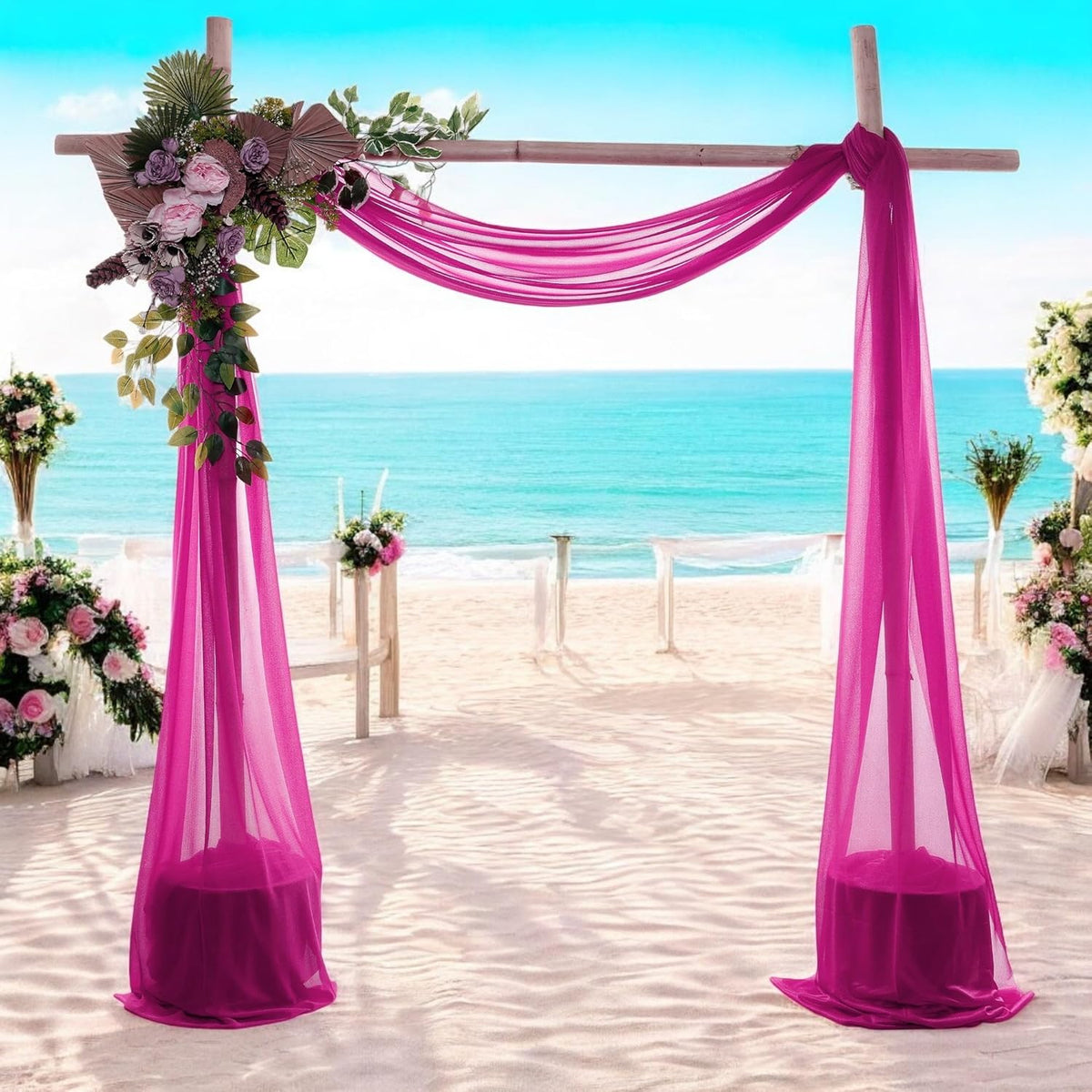 MDS Halloween Chiffon Draping Fabric - 2 Panel, 30" Wide x 50ft Long - Sheer Spooky Arbor & Canopy
