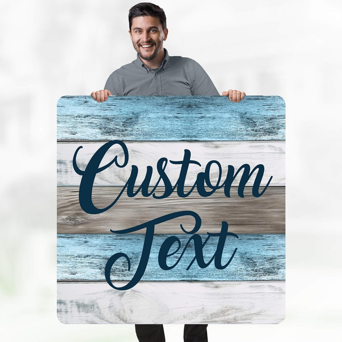 Custom Sign, Custom Street Sign, 11 Font Colors, 13 Font Styles, 4 Hole Options, 22 Sizes, 36x36