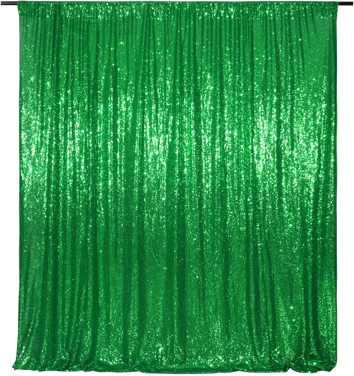 Poise3EHome Green Sequin Backdrop, 6FT x 8FT Green Sequin Photography Backdrop Curtain for St.