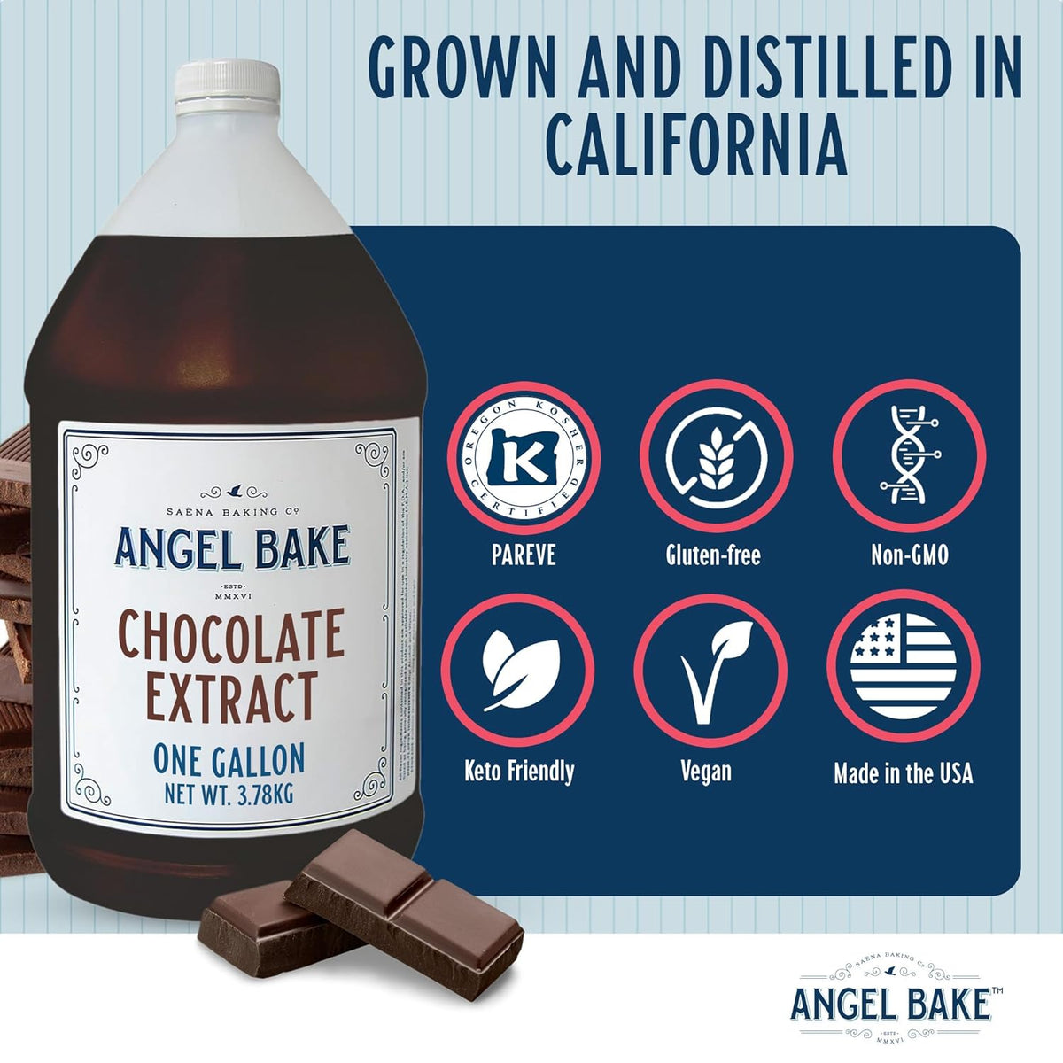 Pure Chocolate Extract, 1 Gallon - Natural Essence for Beverage Formulations, Bulk Manufacturing