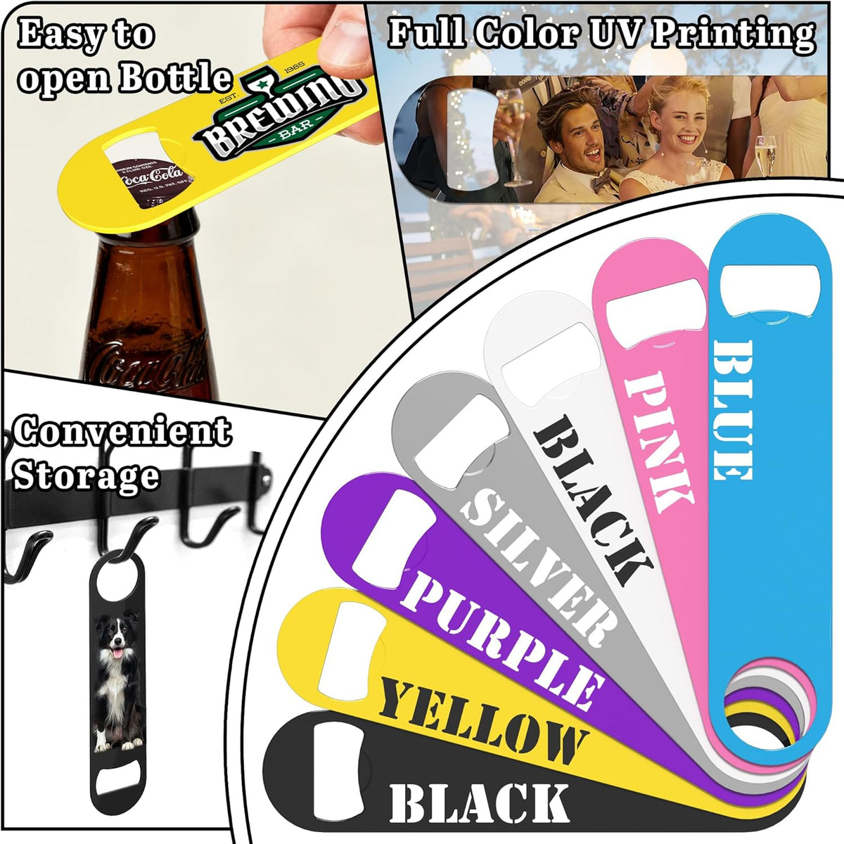 5-100 Custom Bottle Opener, Personalized Bottle Opener Stainless Steel with Customized Photo/Text