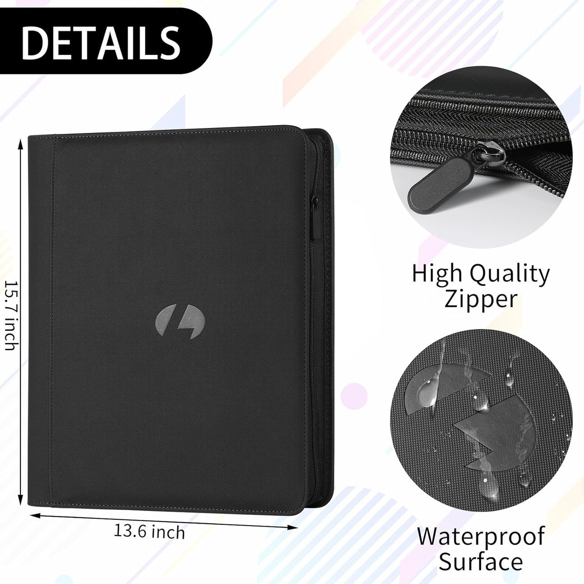 Toploader Binder,Holds 288 Toploaders,9 Pocket Double-Sided Top Loader Binders with Sleeves for 3 x