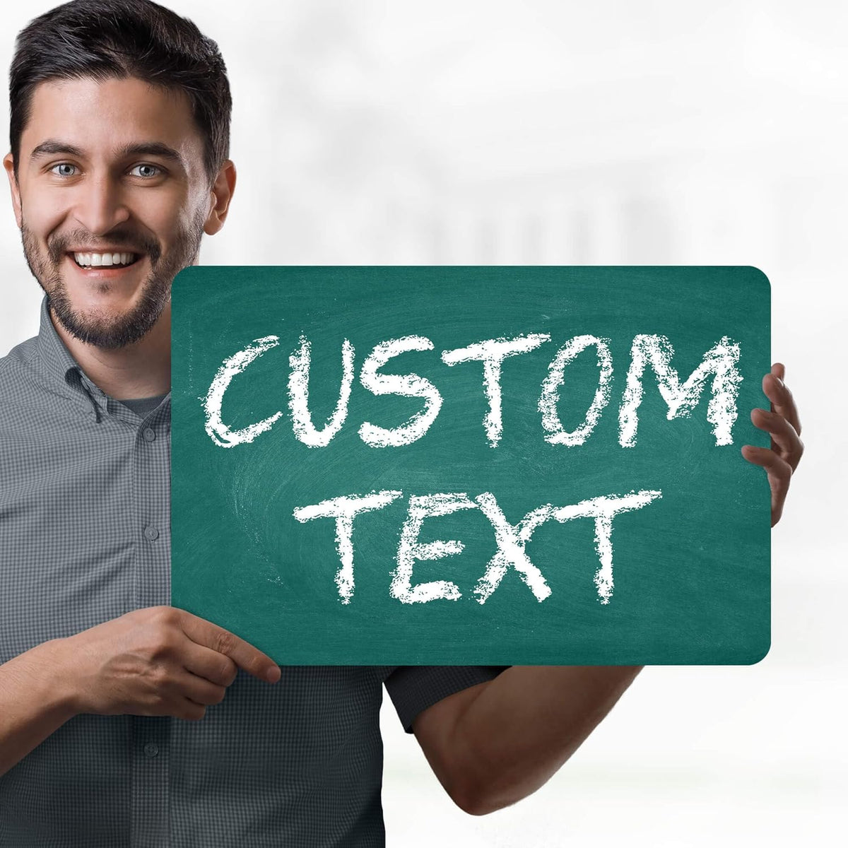 Custom Sign, Custom Street Sign, 11 Font Colors, 13 Font Styles, 4 Hole Options, 22 Sizes, 12x18