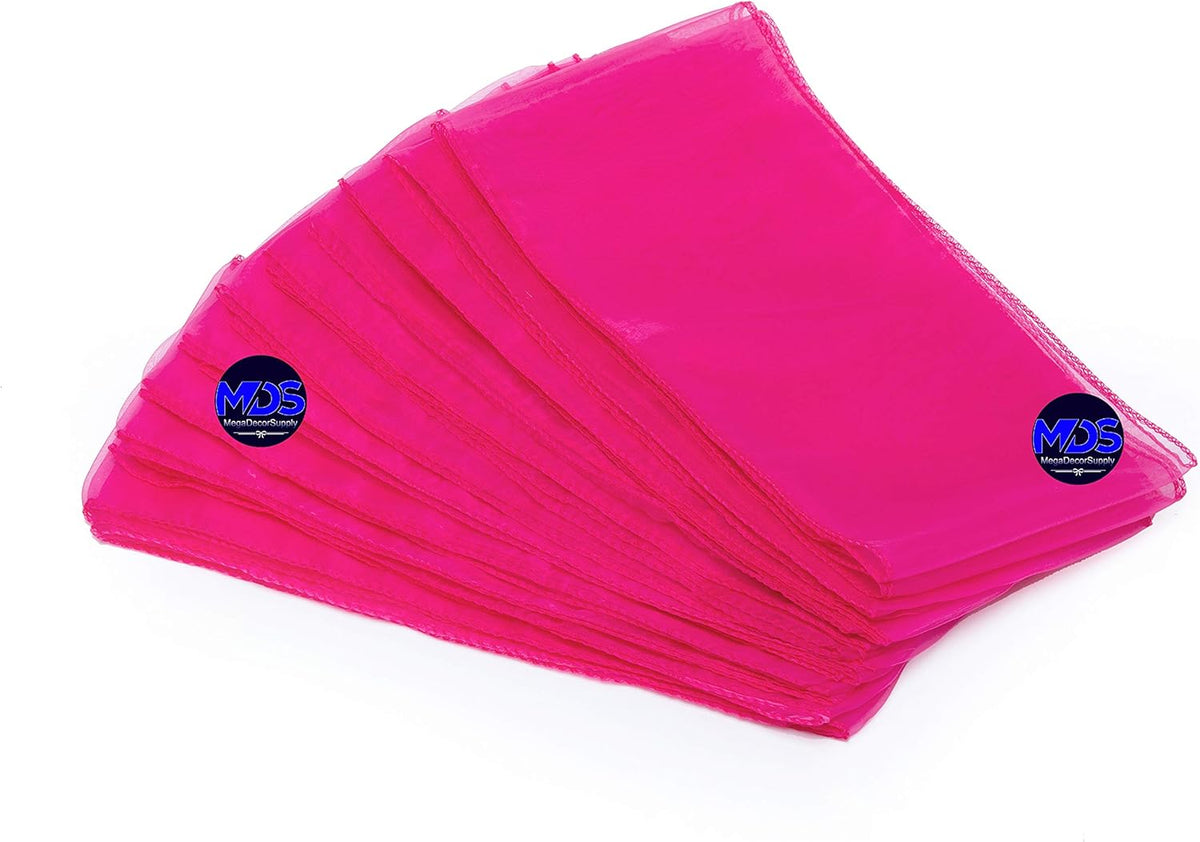 MDS Pack of 200 PCS Organza Chair Sashes Wider Dining Chair Bows Ribbon Tie Back for Wedding Party