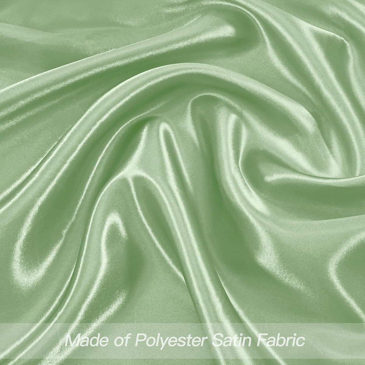 P Pothuiny 24 Pcs Silky Sage Green Satin Napkins 17 x 17 Inches, Square Smooth Wedding Dinner