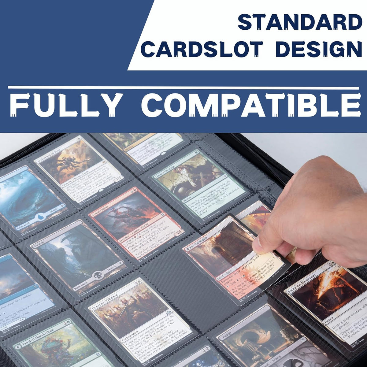 1600+ Pockets Trading Card Binder, 16-Pocket Card Ablum Compatible with MTG,Sports Cards & Other