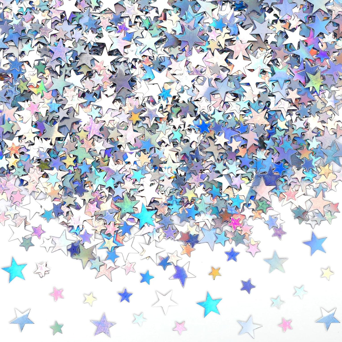 MARFOREVER Holographic Star Confetti, Glitter Star Confetti Birthday Star Scatter Table Iridescent