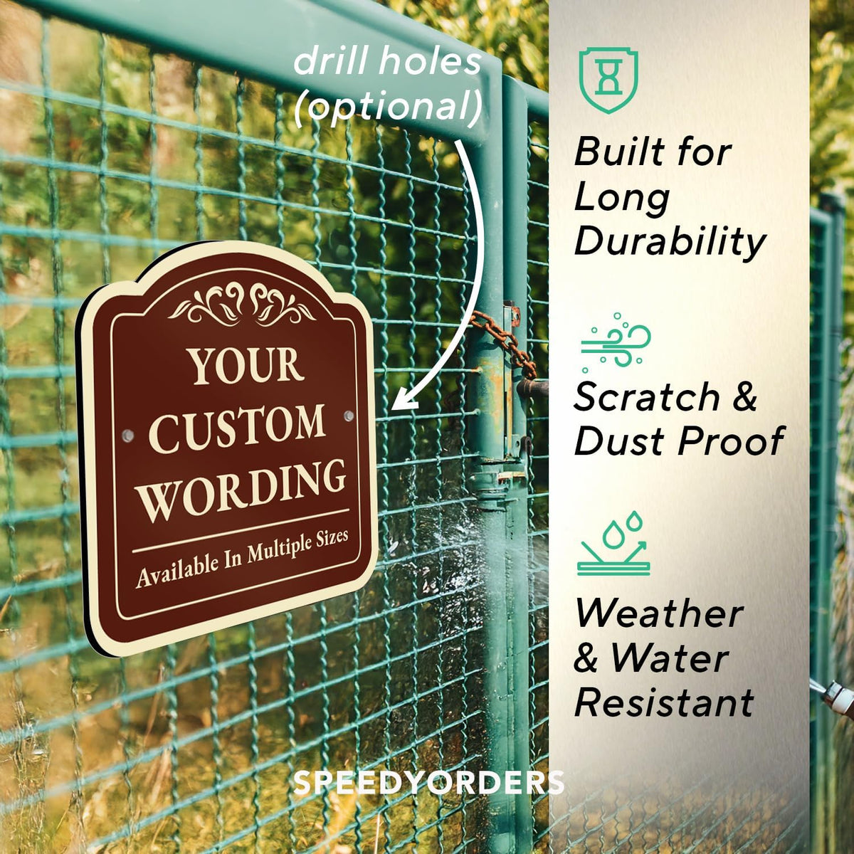 Custom Decorative Metal Outdoor Sign - Personalized Aluminum, Custom Driveway Waterproof Sign Made