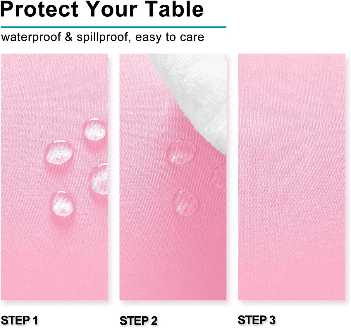 Hiasan Tablecloth for Rectangle Tables - 70 x 140 inch - Waterproof, Spillproof & Wrinkle Resistant