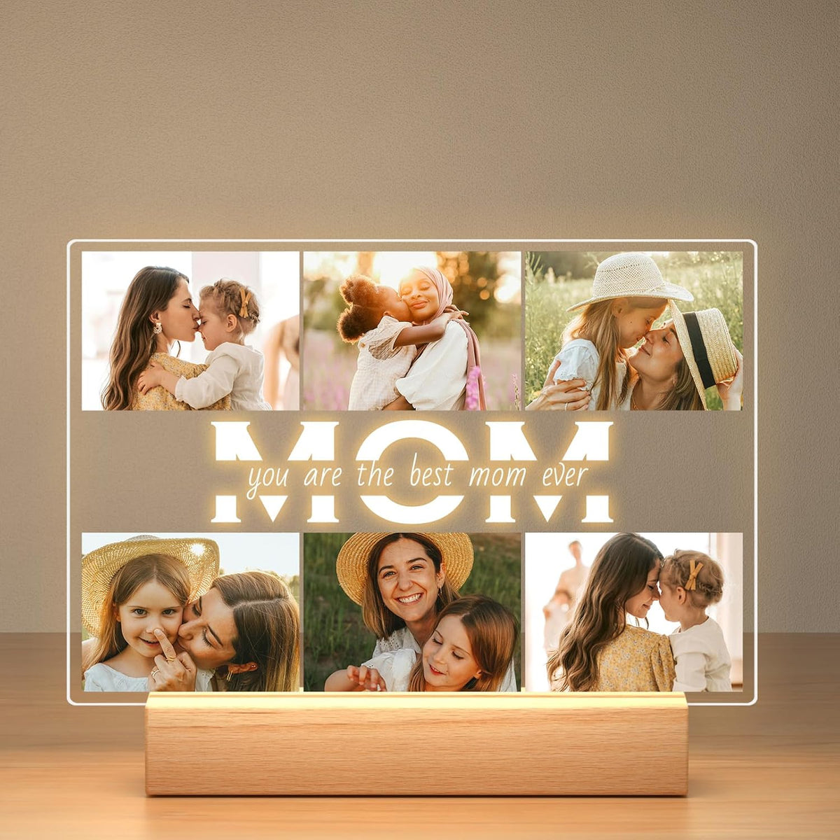 Personalized Gifts for Mom from Daughter Son, Custom Picture Frames with Photos, Customized Photo
