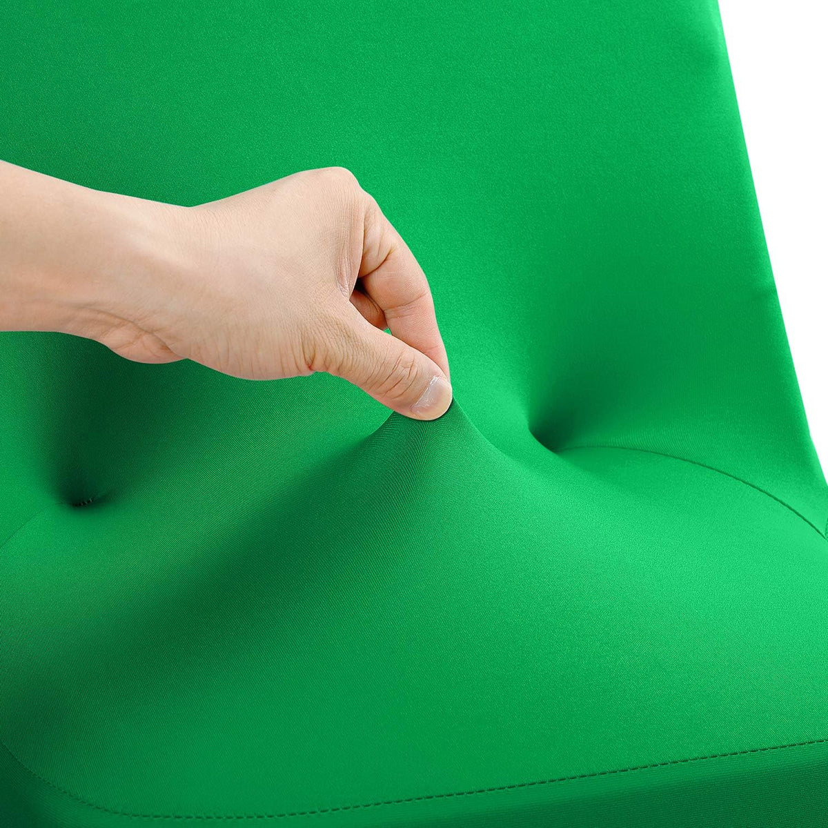 Peomeise Stretch Spandex Folding Chair Cover for Wedding Party Dining Banquet Event (Emerald,12pcs)