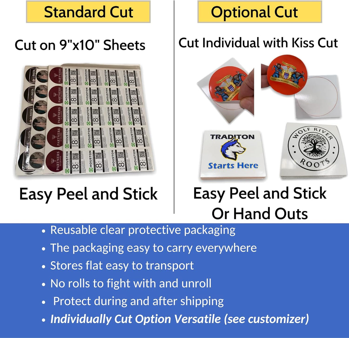 80 Custom Personalized Stickers Labels Vinyl Waterproof, Made USA, Made Any Name,Text, Image, Logo