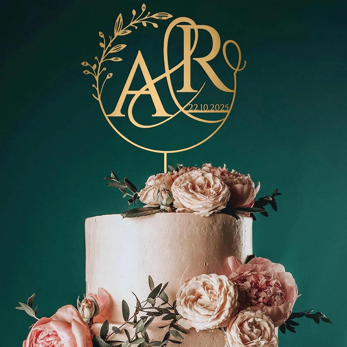 Personalized Wedding Cakes Topper, Gold Cake Toppers For Wedding, Anniversary Weddings Decorations
