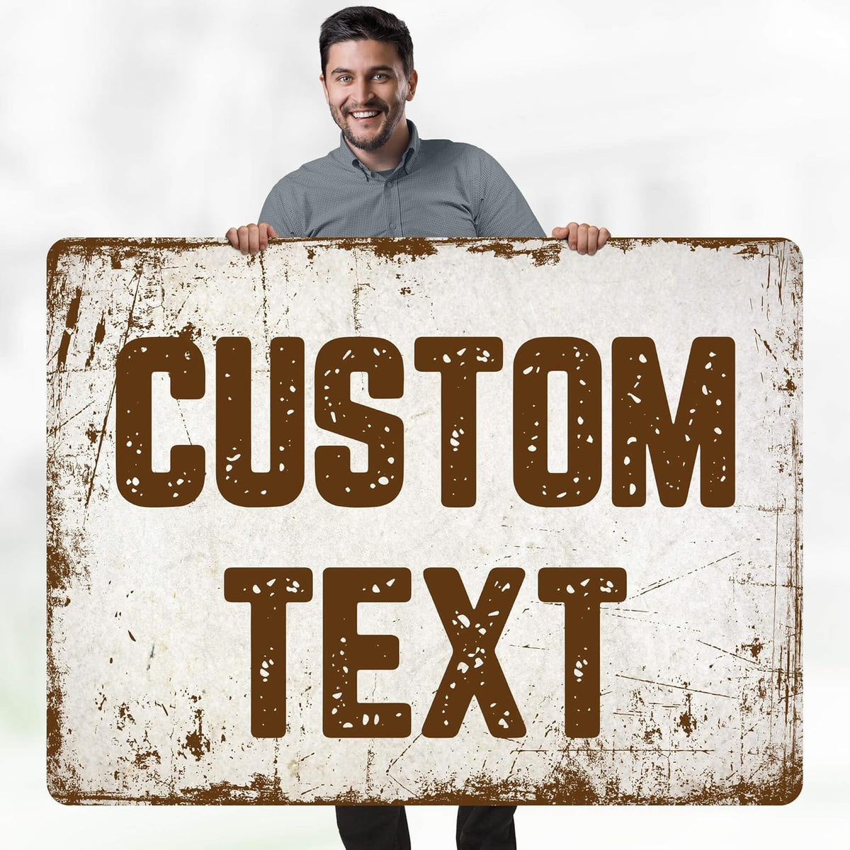 Custom Sign, Custom Street Sign, 11 Font Colors, 13 Font Styles, 4 Hole Options, 22 Sizes, 36x48