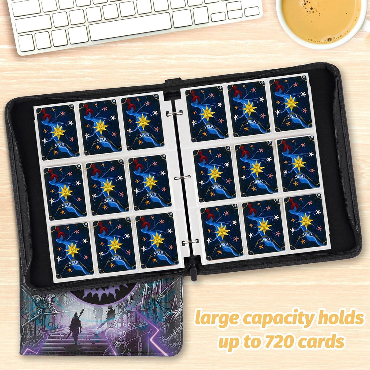 Card Binder for MTG Cards, Premium 9 Pocket Card Binder for Trading Cards, 720 Double Sided Pocket