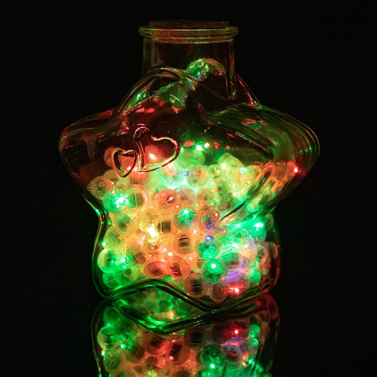 200pcs Multicolor LED Balloon Light, Rainbow Colored Round Led Flash Mini Ball Light for Paper