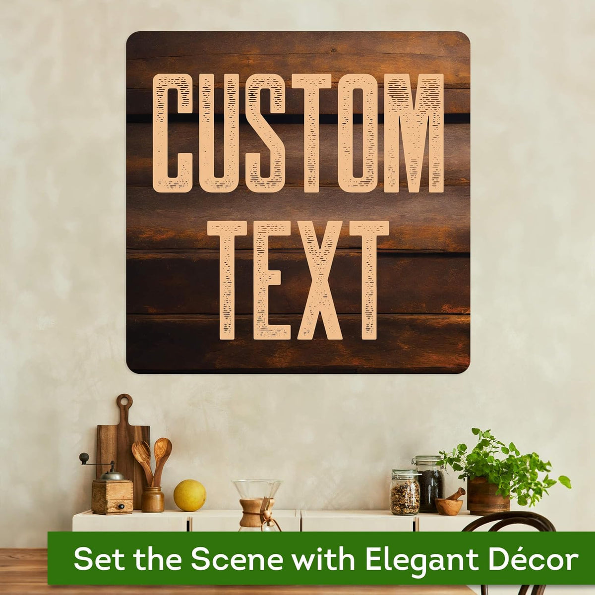 Custom Sign, Custom Street Sign, 11 Font Colors, 13 Font Styles, 4 Hole Options, 22 Sizes, 36x36