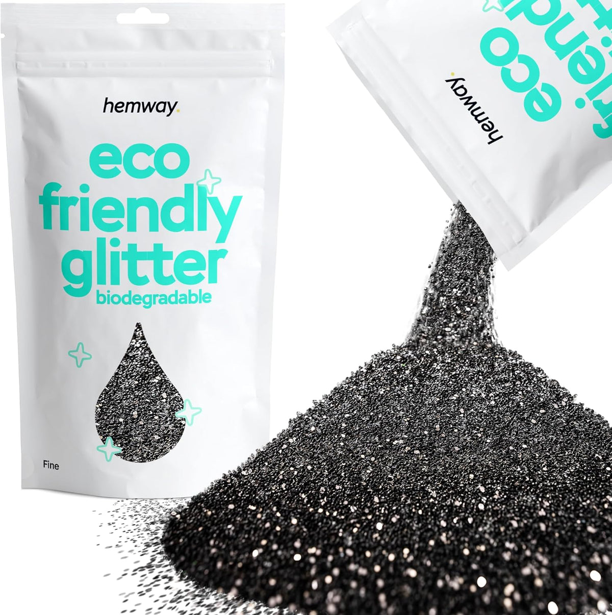 Hemway Eco Friendly Biodegradable Glitter 100g / 3.5oz Bio Cosmetic Safe Sparkle Vegan for Face