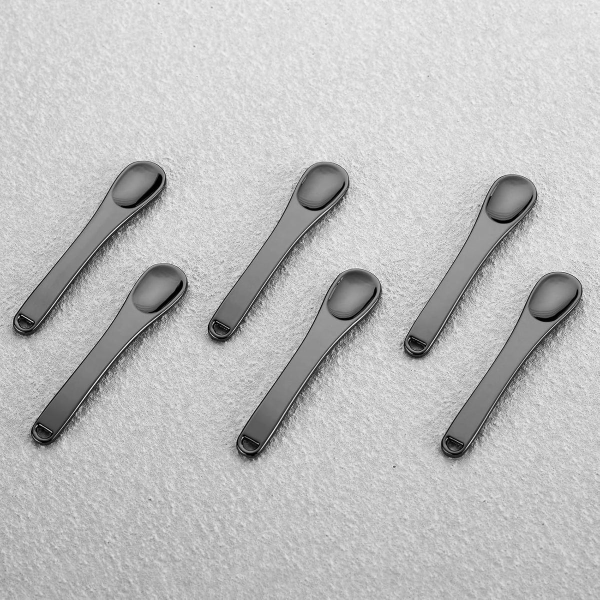 Tekson 6 Pieces Metal Cosmetic Skincare Spatula, Mini Mask facial Reusable Scoop, Makeup Beauty