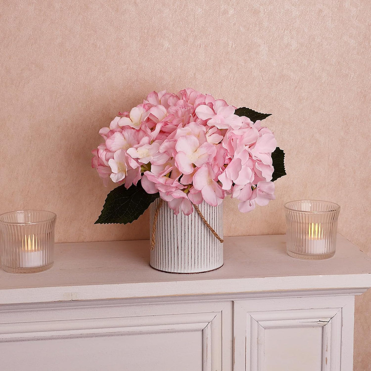 Flower Table Centerpieces - Set of 6 Floral Arrangement Artificial Wedding Hydrangeas Floral