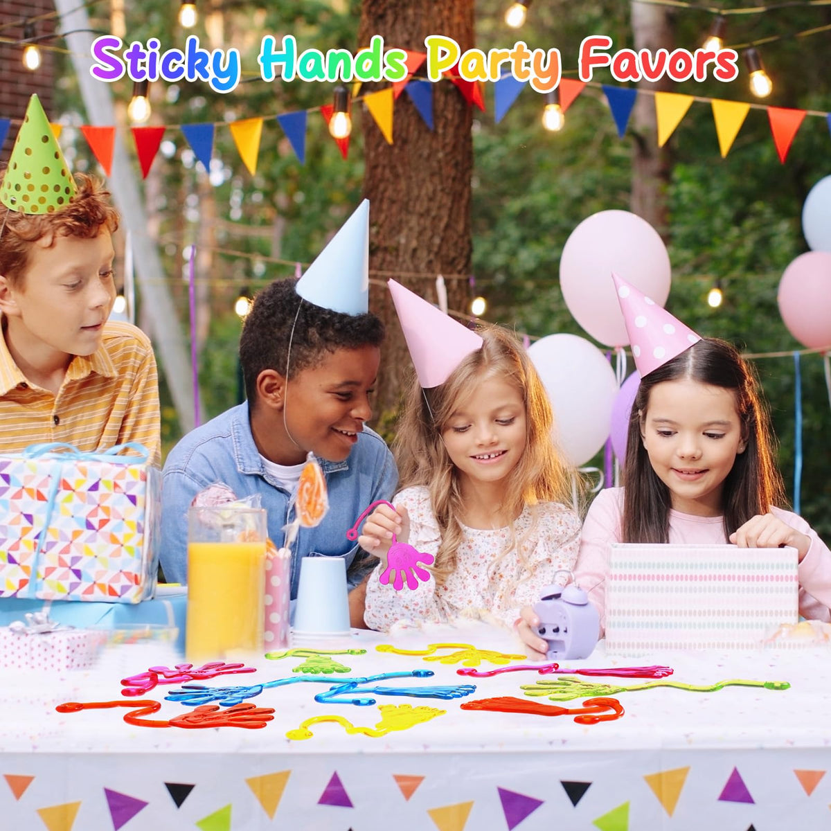 Sticky Hands Bulk 30 PCS Party Favors for Kids 4-8,8-12 Year Stretchy Sticky Hand Feet Goodie Bags