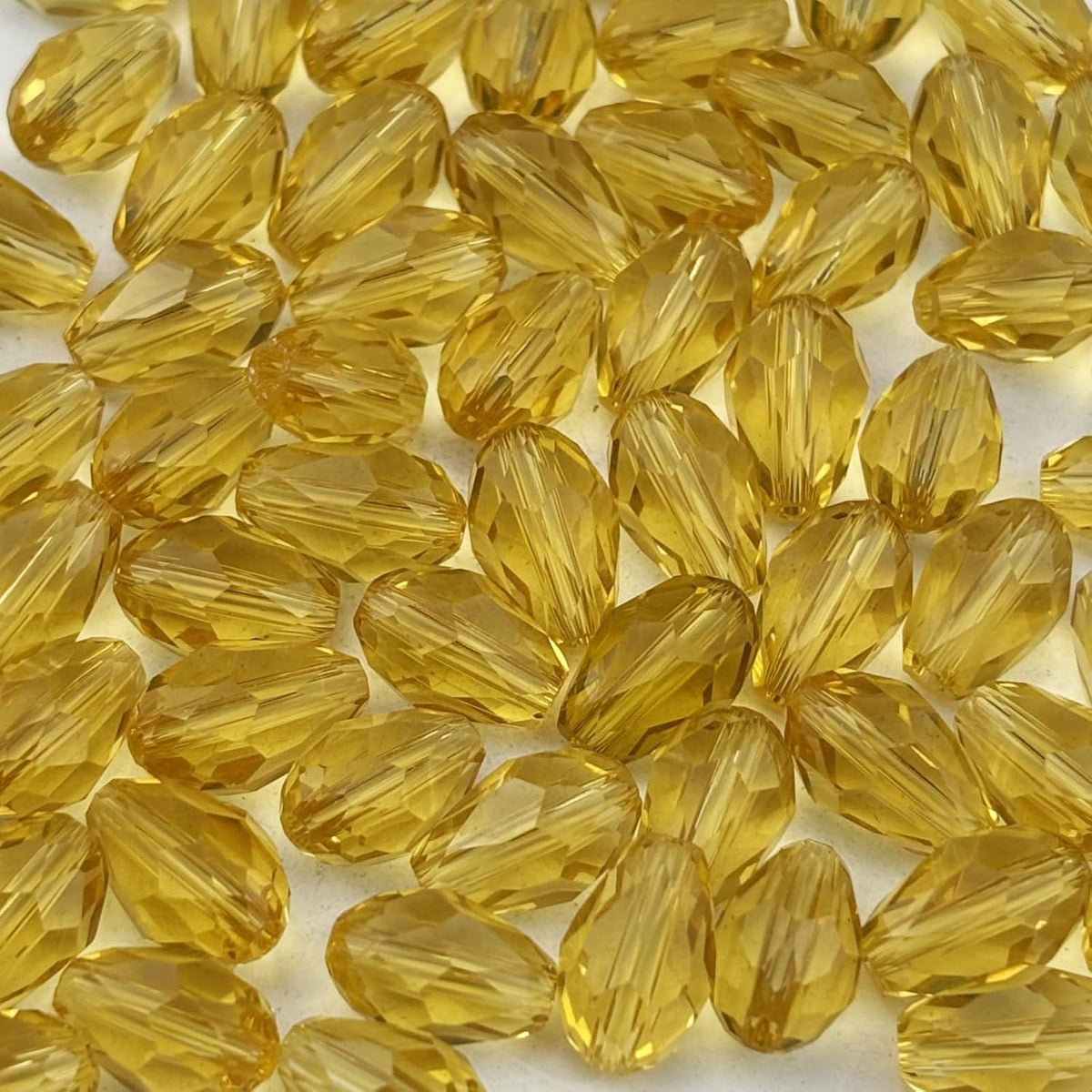 150pcs 4x6mm Teardrop Crystal Glass Beads for Jewelry Making, Faceted Vertical Hole Teardrop Glass