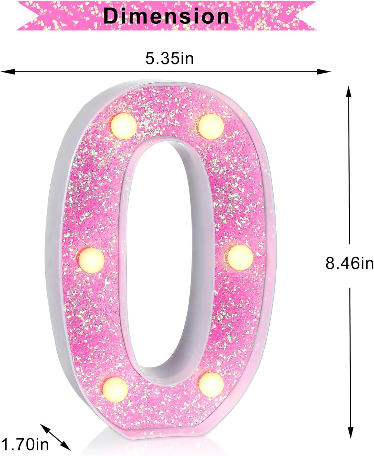 Foaky Pink Light up Letters，Pink Party Decorations,Girls Room Decor,Glitter Marquee