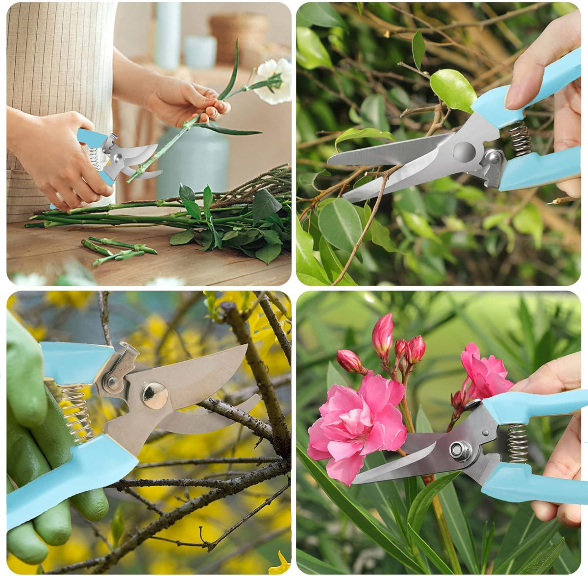 Premium Garden Shears, Pruning Scissors Gardening Tools, Pruners For Flower, Bushes, Rose And Fruit