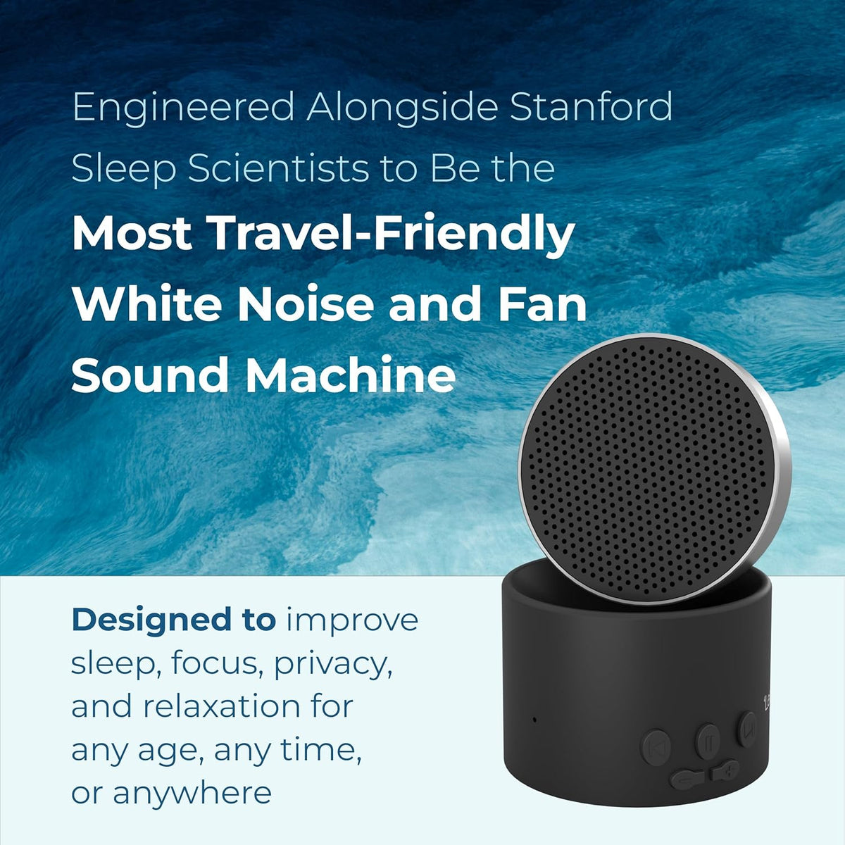Adaptive Sound Technologies LectroFan Micro 2 - Portable Bluetooth Speaker & White Noise Machine