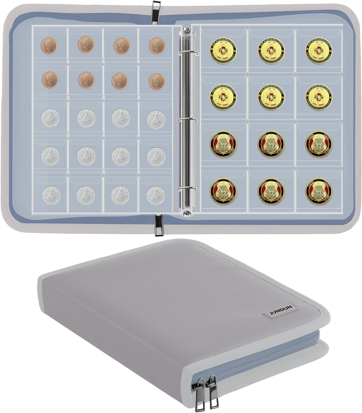 Coin Collection Book for Collector,260 Pockets Fireproof Coin Collection Holder Album,Coin