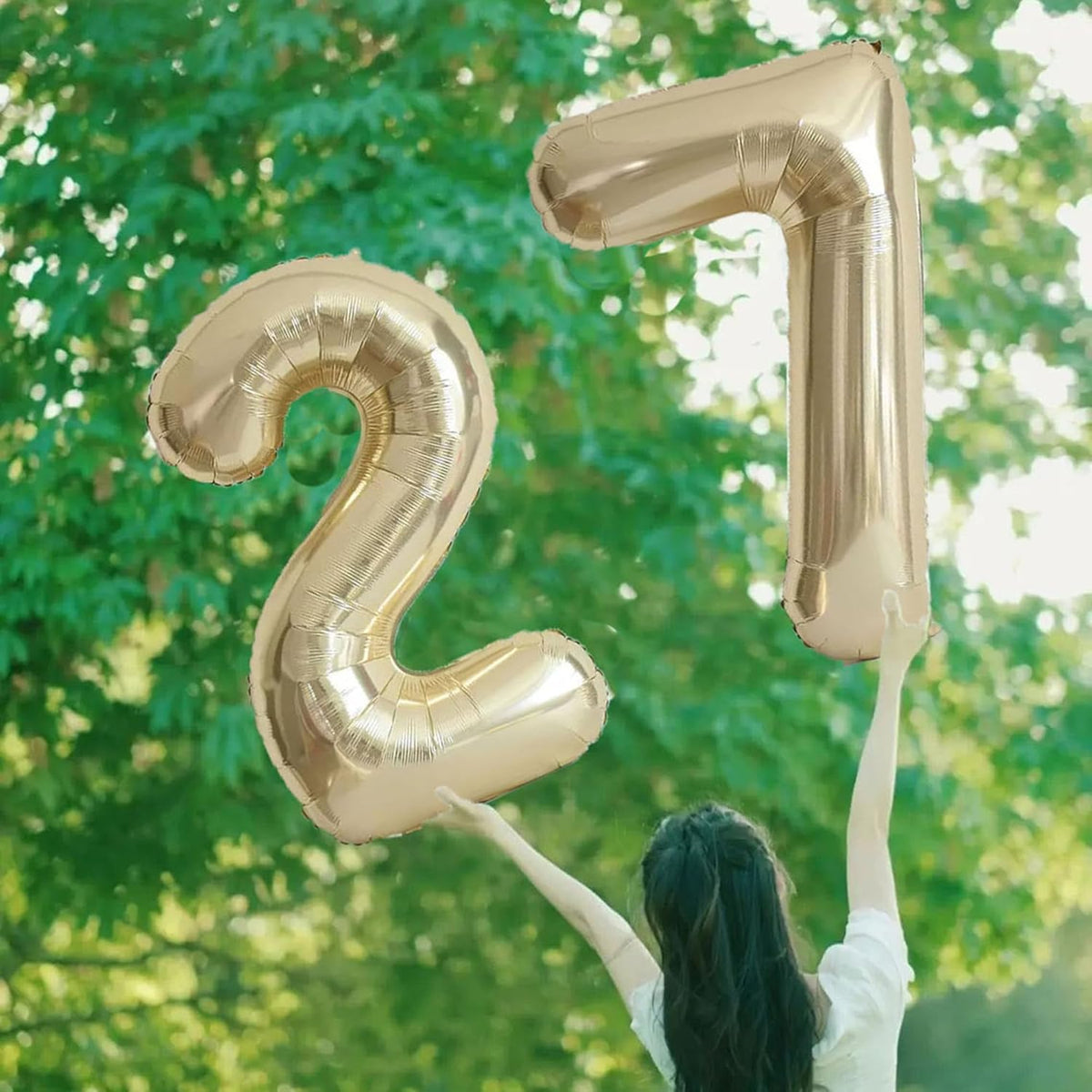 40 Inch Numbers 9 Light Gold Large Balloon Digital 9 for Birthday Party, 0-9 Birthday Party